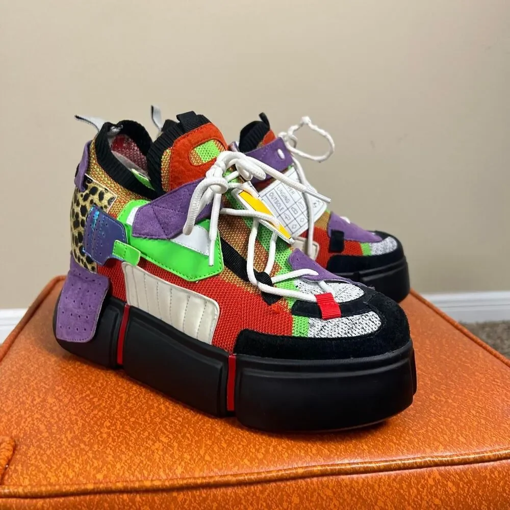 Anthony Wang Colorful Chunky Platform Sneakers